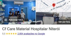 cf care hospitalar loja mais bem avaliada no googl